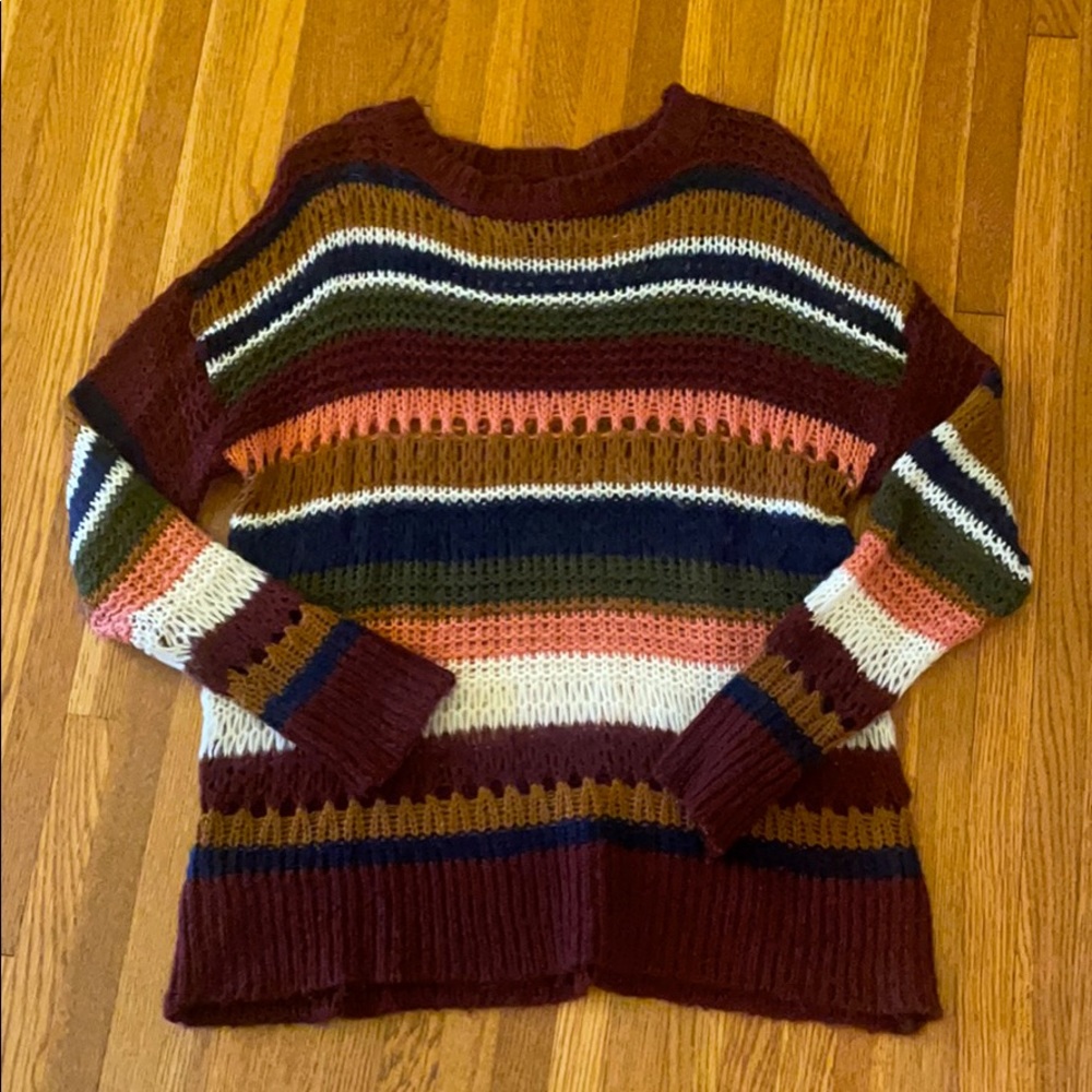 Retro Oversized Multicolor Sweater
